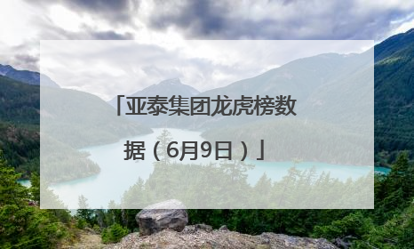 亚泰集团龙虎榜数据（6月9日）