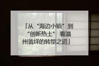 从“海边小镇”到“创新热土” 看温州翁垟的转型之道
