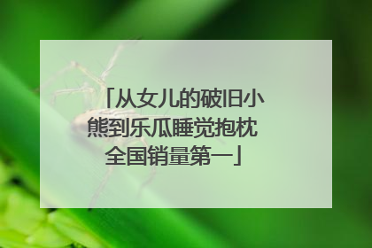 从女儿的破旧小熊到乐瓜睡觉抱枕全国销量第一