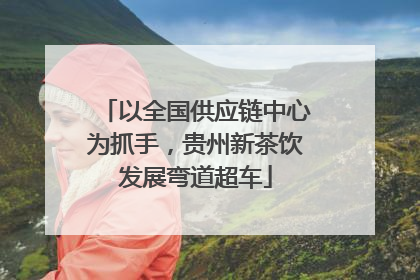 以全国供应链中心为抓手，贵州新茶饮发展弯道超车