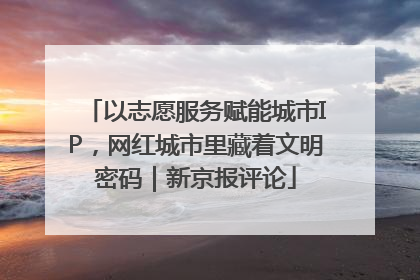 以志愿服务赋能城市IP，网红城市里藏着文明密码｜新京报评论