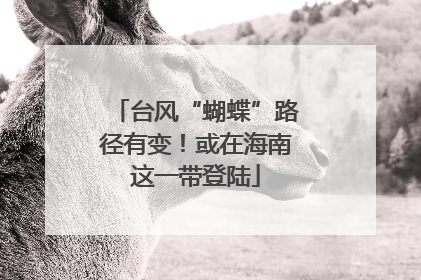 台风“蝴蝶”路径有变！或在海南这一带登陆