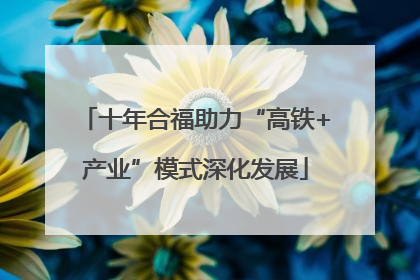 十年合福助力“高铁+产业”模式深化发展