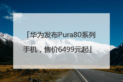 华为发布Pura80系列手机，售价6499元起