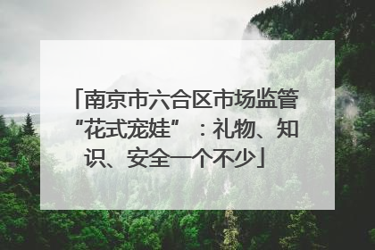 南京市六合区市场监管“花式宠娃”：礼物、知识、安全一个不少