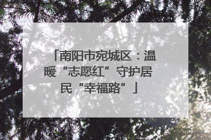 南阳市宛城区：温暖“志愿红”守护居民“幸福路”