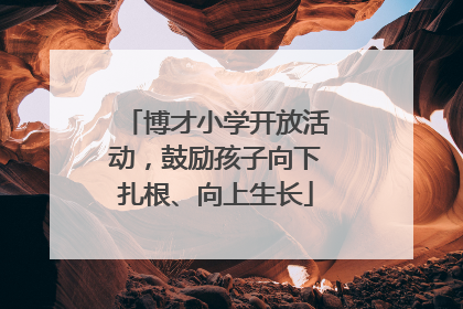 博才小学开放活动，鼓励孩子向下扎根、向上生长