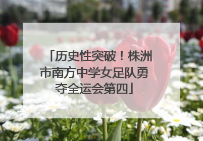历史性突破！株洲市南方中学女足队勇夺全运会第四