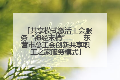 共享模式激活工会服务“神经末梢”——东营市总工会创新共享职工之家服务模式