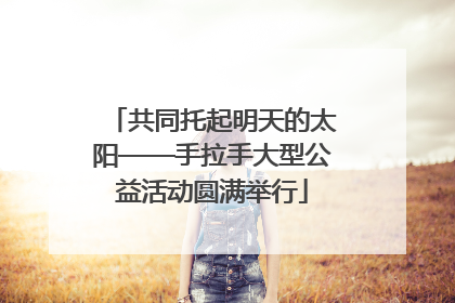 共同托起明天的太阳——手拉手大型公益活动圆满举行