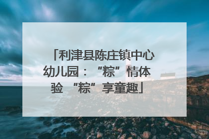 利津县陈庄镇中心幼儿园：“粽”情体验 “粽”享童趣
