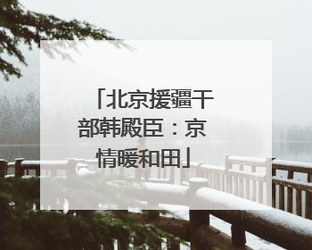 北京援疆干部韩殿臣：京情暖和田