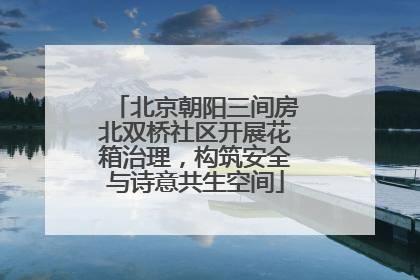 北京朝阳三间房北双桥社区开展花箱治理，构筑安全与诗意共生空间