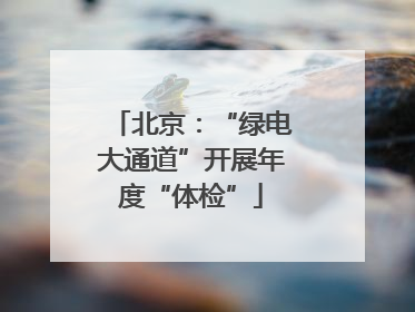 北京：“绿电大通道”开展年度“体检”