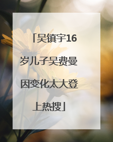 吴镇宇16岁儿子吴费曼因变化太大登上热搜