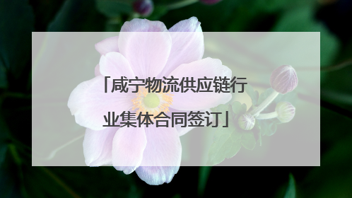 咸宁物流供应链行业集体合同签订