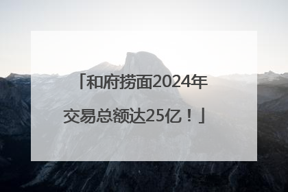 和府捞面2024年交易总额达25亿！