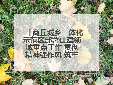 商丘城乡一体化示范区部署住建领域重点工作 贯彻精神强作风 筑牢民生底线促发展