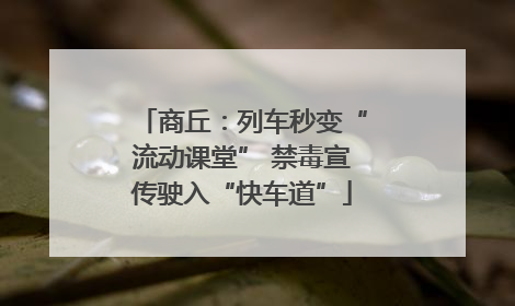商丘：列车秒变“流动课堂” 禁毒宣传驶入“快车道”