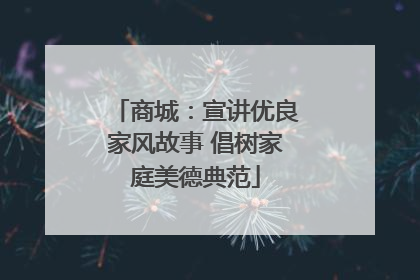 商城：宣讲优良家风故事 倡树家庭美德典范