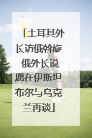 土耳其外长访俄斡旋 俄外长说愿在伊斯坦布尔与乌克兰再谈