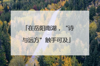 在岳阳南湖，“诗与远方”触手可及