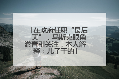 在政府任职“最后一天”，马斯克眼角淤青引关注，本人解释：儿子干的