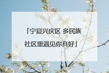 宁夏兴庆区 多民族社区里遇见你真好