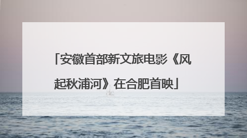 安徽首部新文旅电影《风起秋浦河》在合肥首映