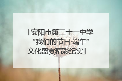 安阳市第二十一中学“我们的节日·端午”文化盛宴精彩纪实