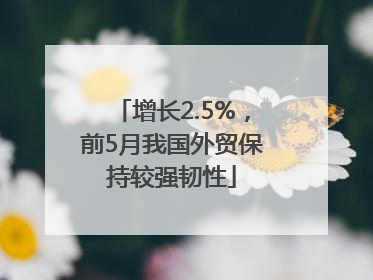 增长2.5%，前5月我国外贸保持较强韧性