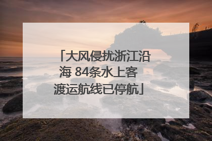 大风侵扰浙江沿海 84条水上客渡运航线已停航