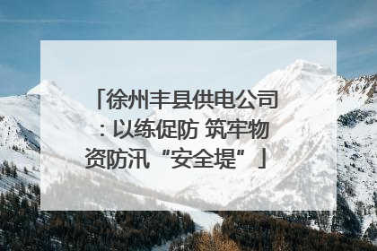 徐州丰县供电公司：以练促防 筑牢物资防汛“安全堤”
