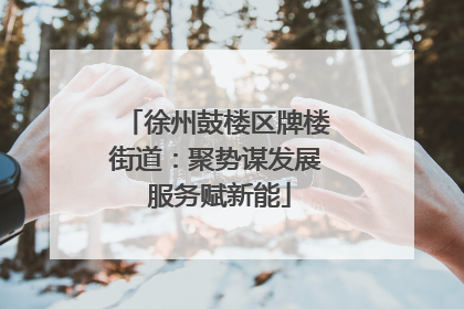 徐州鼓楼区牌楼街道：聚势谋发展 服务赋新能