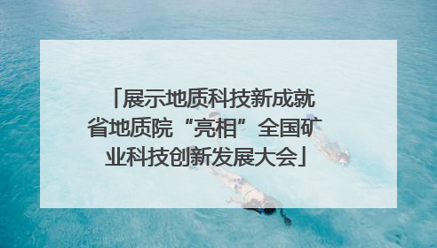 展示地质科技新成就 省地质院“亮相”全国矿业科技创新发展大会