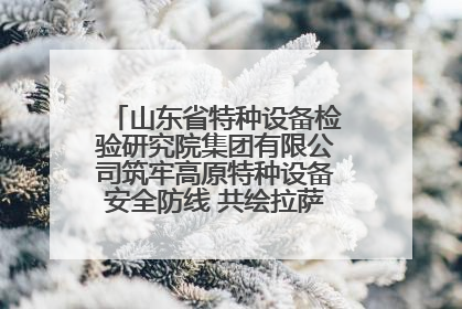山东省特种设备检验研究院集团有限公司筑牢高原特种设备安全防线 共绘拉萨美好生活画卷