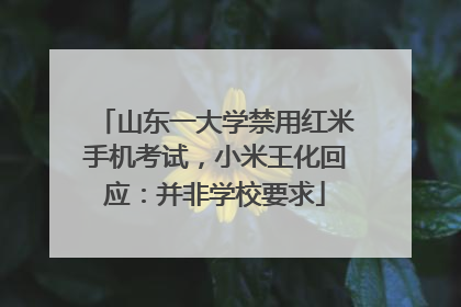 山东一大学禁用红米手机考试，小米王化回应：并非学校要求