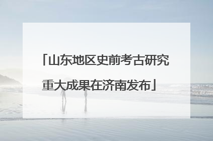 山东地区史前考古研究重大成果在济南发布