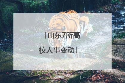 山东7所高校人事变动