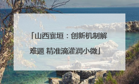 山西襄垣：创新机制解难题 精准滴灌润小微