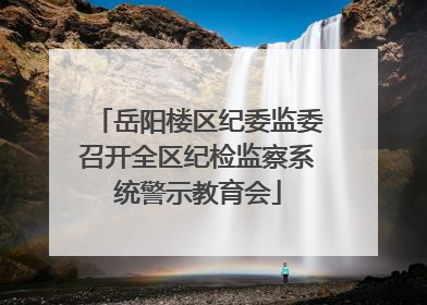 岳阳楼区纪委监委召开全区纪检监察系统警示教育会