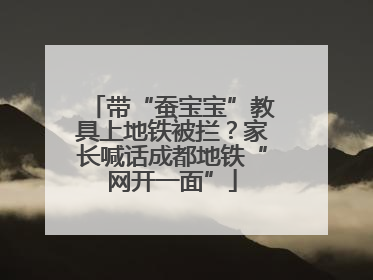 带“蚕宝宝”教具上地铁被拦？家长喊话成都地铁“网开一面”