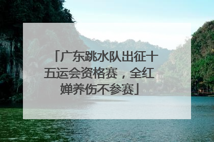 广东跳水队出征十五运会资格赛，全红婵养伤不参赛