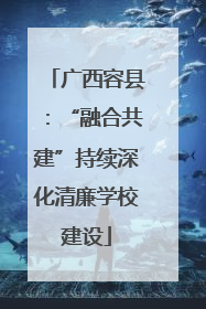 广西容县：“融合共建”持续深化清廉学校建设