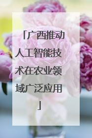广西推动人工智能技术在农业领域广泛应用