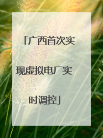 广西首次实现虚拟电厂实时调控