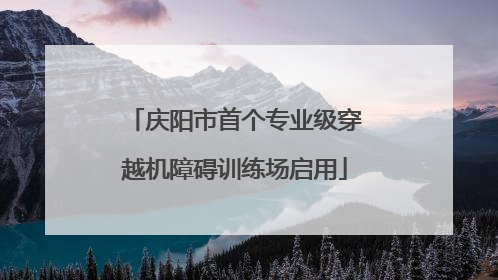 庆阳市首个专业级穿越机障碍训练场启用