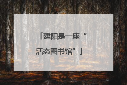 建阳是一座“活态图书馆”