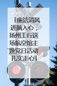 廉洁清风进脑入心，扬州工行这场航空馆主题党日活动扎实走心