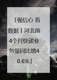 强信心 看数据丨河北前4个月快递业务量同比增40.6%